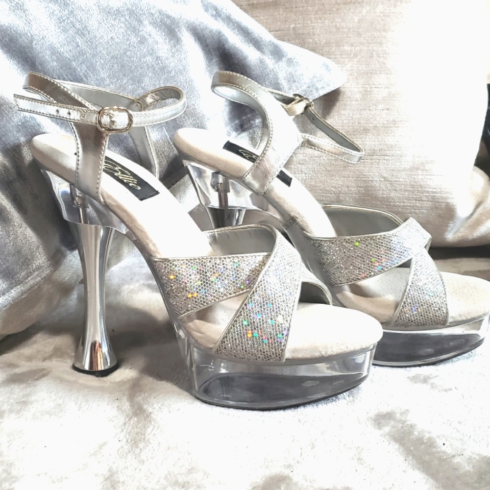 Glitter 5" Platform Heels